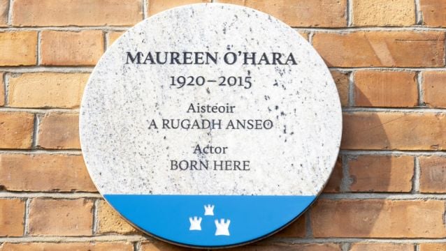 Dublin City Council Unveils Plaque Dedicated To Hollywood Legend Maureen O’hara