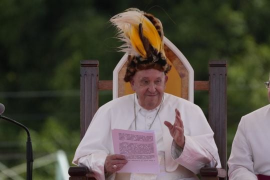 Pope Arrives In Remote Papua New Guinea Jungle With Humanitarian Aid And Toys