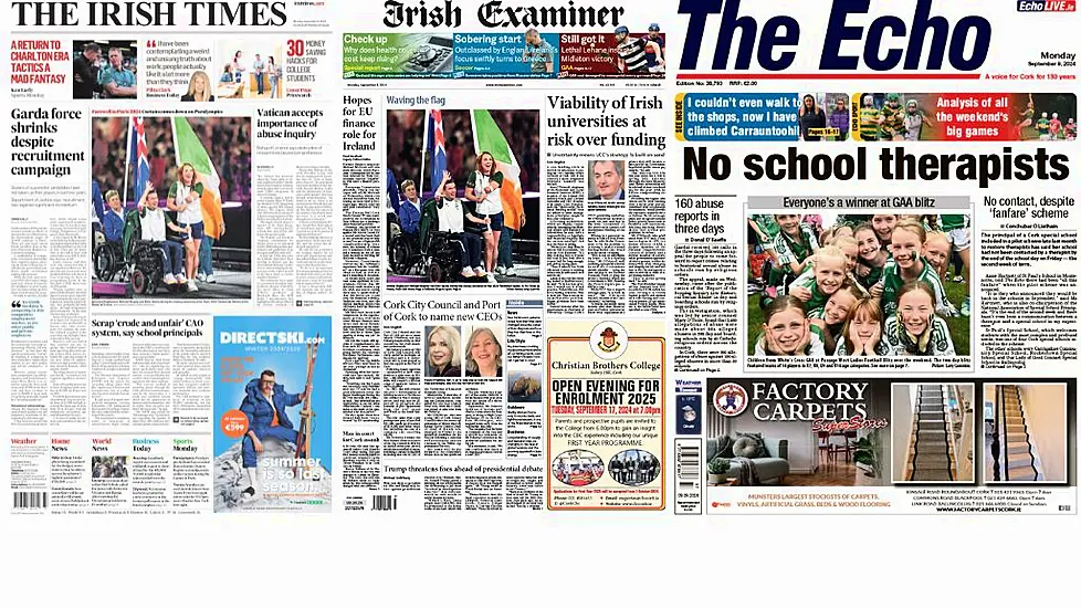 What The Papers Say: Monday's Front Pages