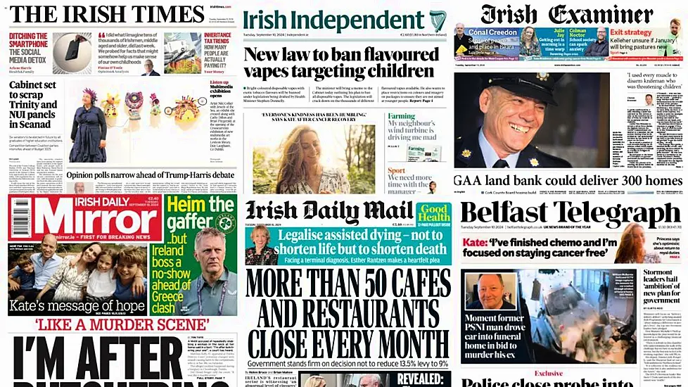 What The Papers Say: Tuesday's Front Pages