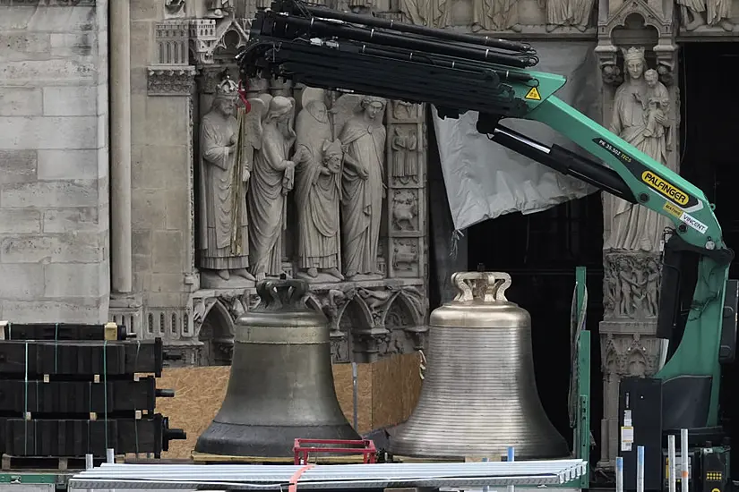 Bells Returning To Notre Dame Cathedral In Paris Following Devastating Fire