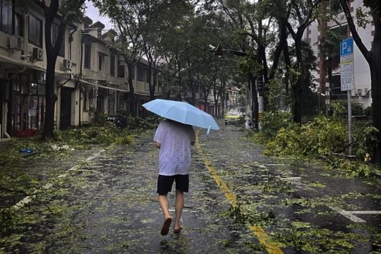 Typhoon Knocks Out Power To Some Homes In Shanghai