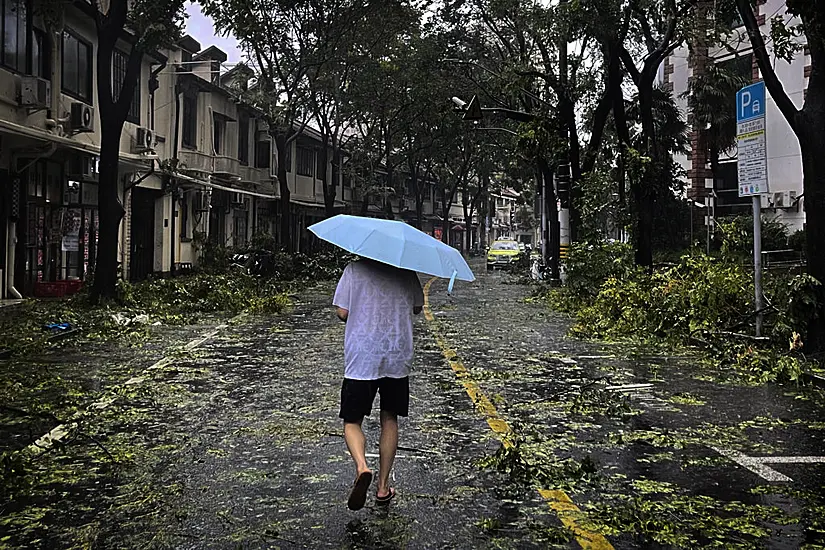 Typhoon Knocks Out Power To Some Homes In Shanghai