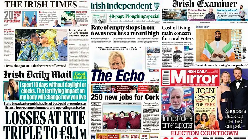 What The Papers Say: Tuesday's Front Pages