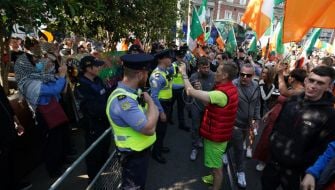 Tense Scenes In Dublin As Rival Protests Take Place