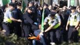 Gardaí Move In To Disperse Sit-Down Anti-Immigration Protest On O'connell Bridge