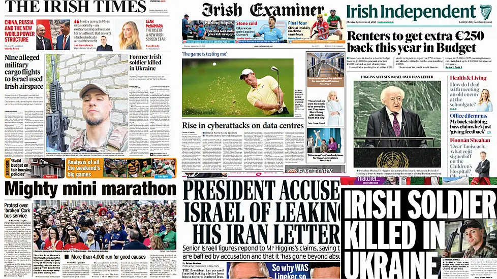 What The Papers Say: Monday's Front Pages