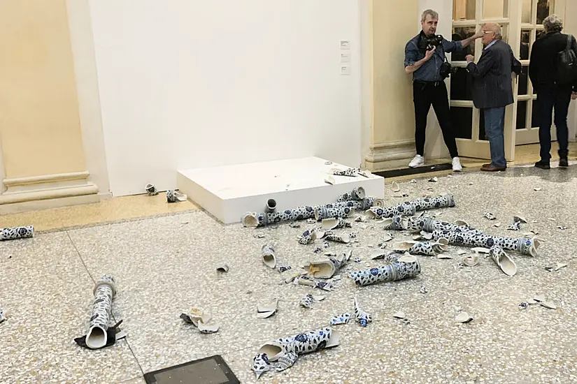 Man Smashes Ai Weiwei Sculpture At Exhibition Opening In Italy