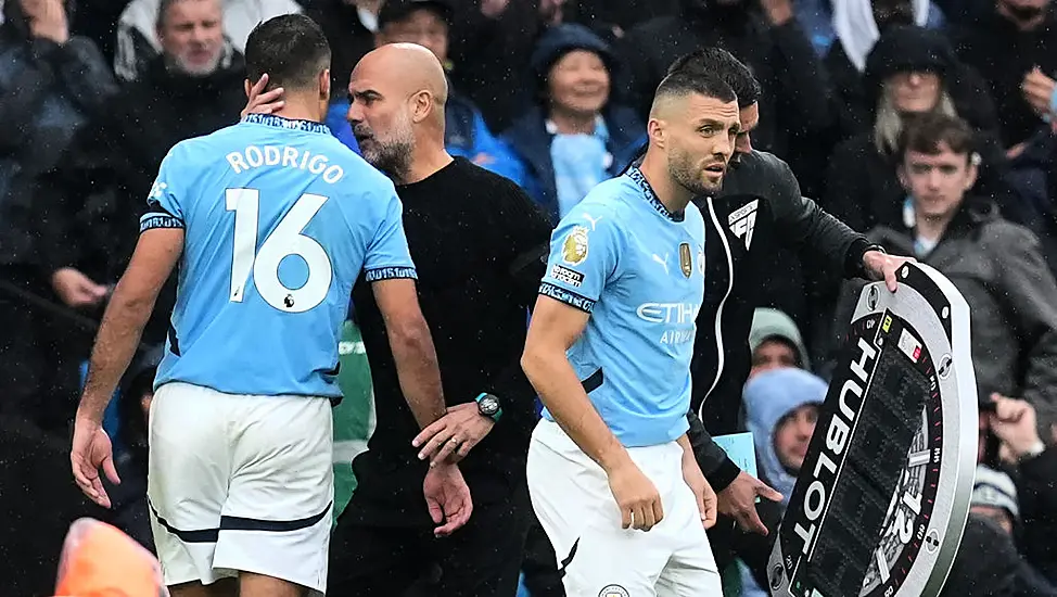 Man City Confirm Rodri Suffered Right Knee Ligament Injury In Arsenal Clash