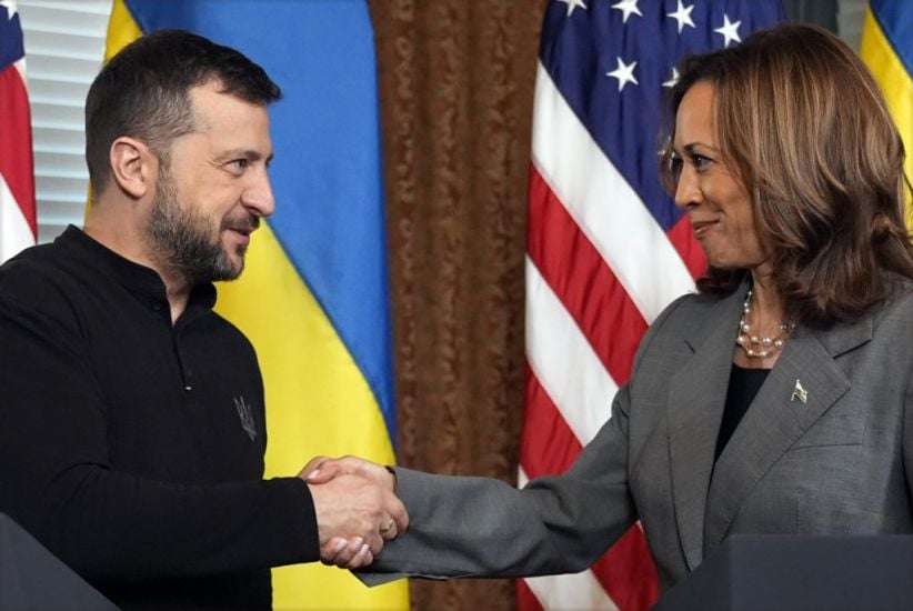 Harris Blasts Calls For Ukraine To Cede Territory To Russia During Zelensky Meet