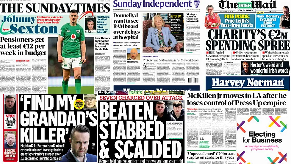 What The Papers Say: Sunday's Front Pages