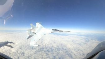 Video Shows Russian Fighter Jet Flying Within Feet Of Us F-16 Near Alaska