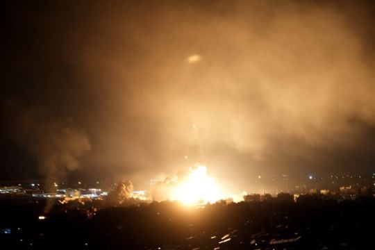 Israeli Air Strikes Rock Suburbs Of Beirut And Cut Off Key Crossing Into Syria