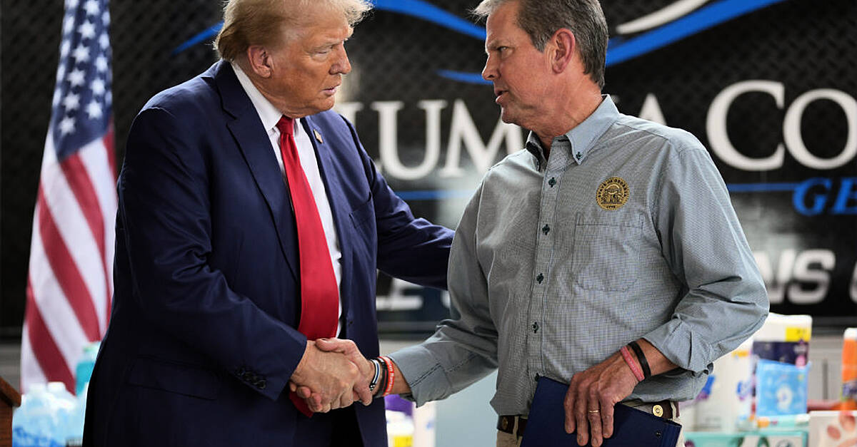 Trump and Georgia governor Brian Kemp make nice in Hurricane Helene response
