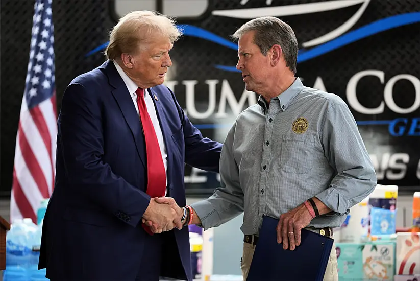 Trump And Georgia Governor Brian Kemp Make Nice In Hurricane Helene Response