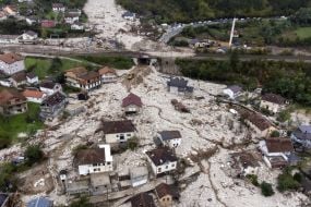 International Rescuers Arrive In Bosnia After Devastating Floods And Landslides