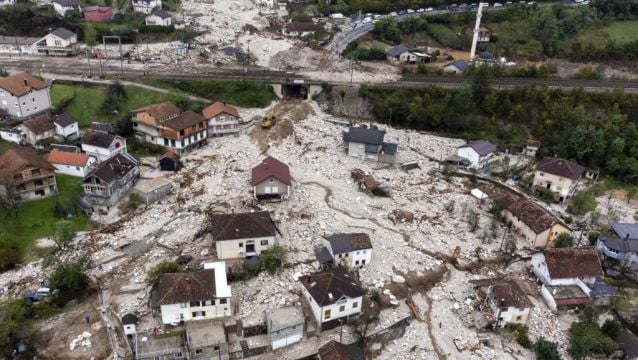 International Rescuers Arrive In Bosnia After Devastating Floods And Landslides