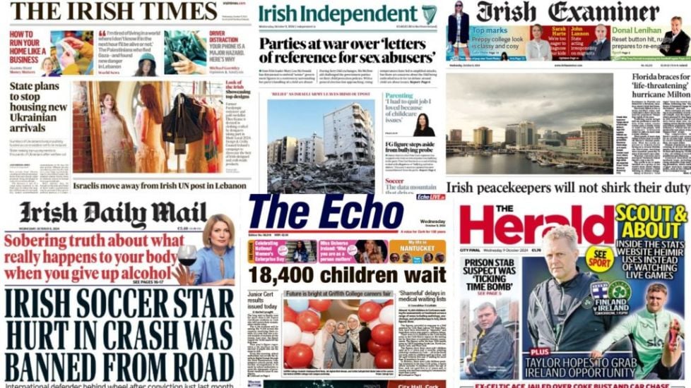 What The Papers Say: Wednesday's Front Pages