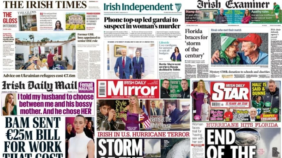 What The Papers Say: Thursday's Front Pages