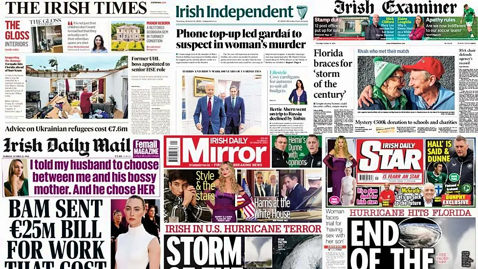 What The Papers Say: Thursday's Front Pages