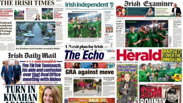 What The Papers Say: Friday's Front Pages