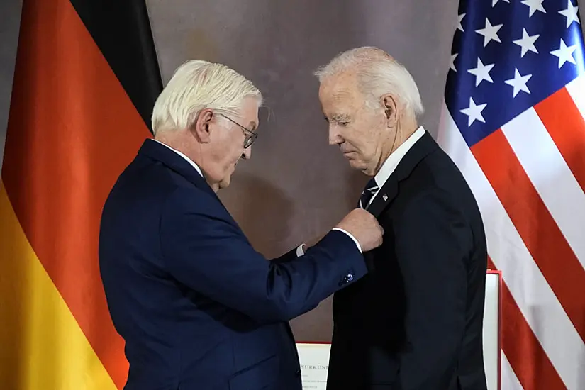 Germany Honours Biden For Contribution To Transatlantic Ties As Election Looms