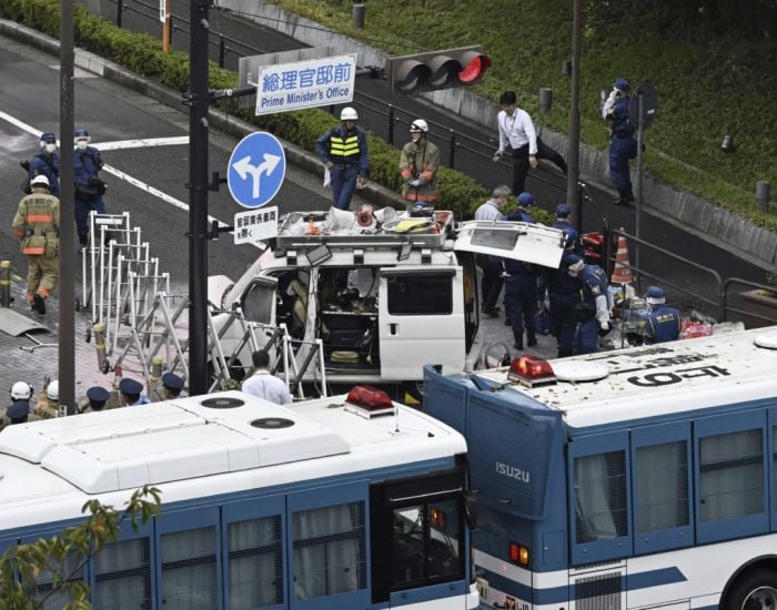 Japan’s Ruling Party Hq Attacked With Firebombs And Car Targets Pm’s Residence