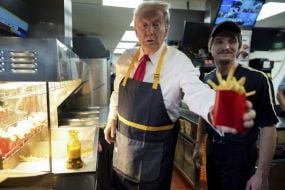 Donald Trump Hands Out Fries And Holds Drive-Thru News Conference At Mcdonald’s