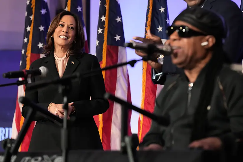 Stevie Wonder Sings For Kamala Harris As She Urges Churchgoers To Vote