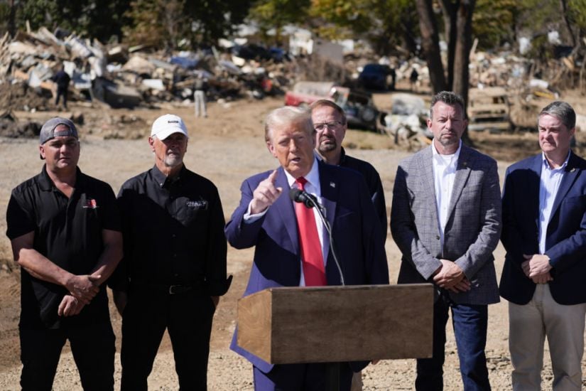 Trump Makes More Claims About Fema As He Surveys Storm Damage In North Carolina