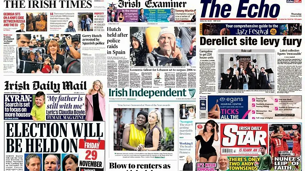 What The Papers Say: Thursday's Front Pages