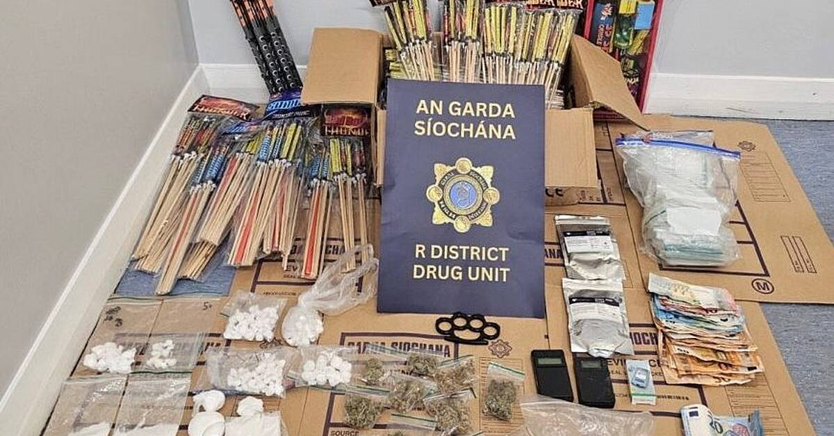Man arrested after drugs and fireworks seized in Dublin