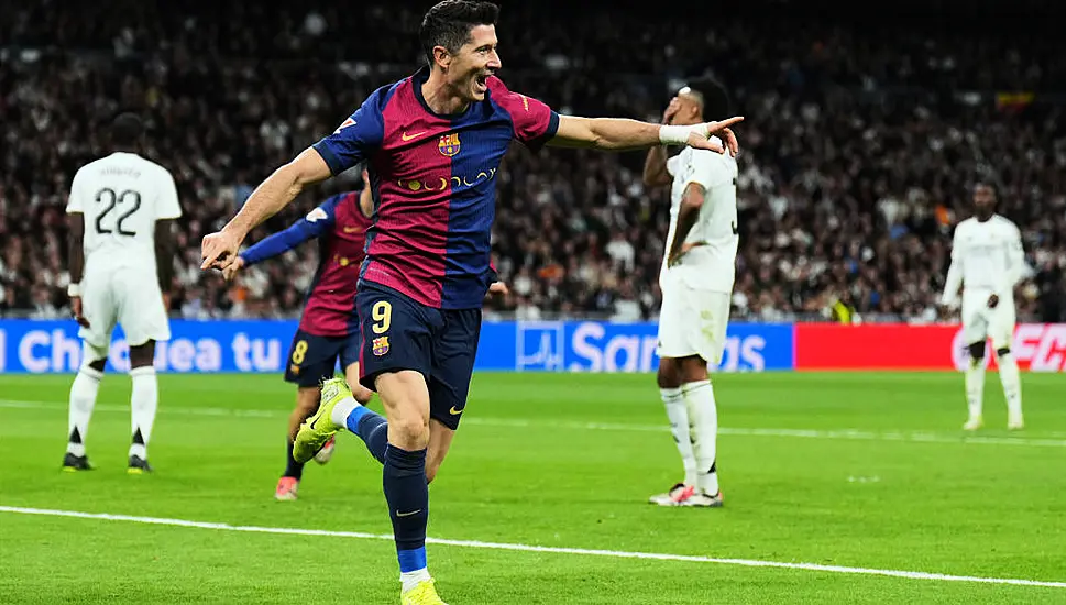 Barcelona Thrash Real Madrid 4-0 At Bernabeu Helped By Lewandowski Double