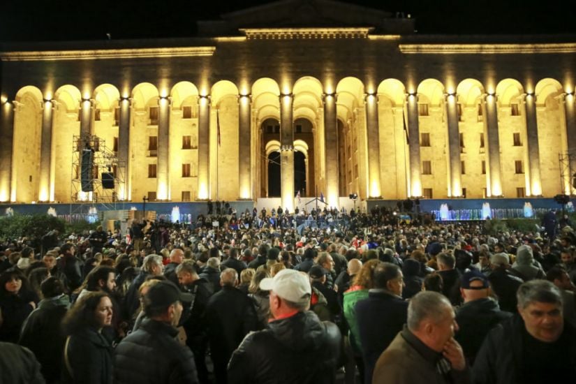 Tens Of Thousands Rally In Georgia To Denounce Parliamentary Election