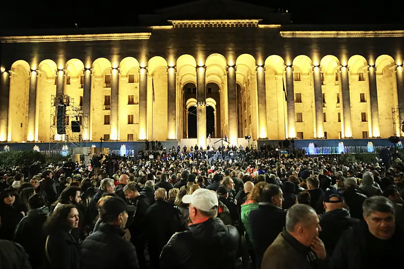 Tens Of Thousands Rally In Georgia To Denounce Parliamentary Election