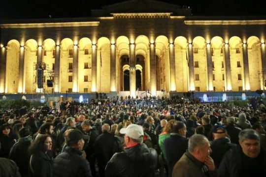 Tens Of Thousands Rally In Georgia To Denounce Parliamentary Election