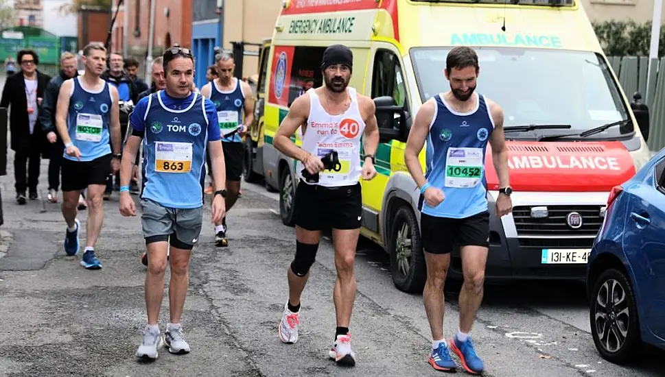 Gardaí Switch To Blue Running Vests To Flank Colin Farrell In The Dublin Marathon