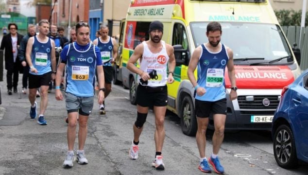 Gardaí Switch To Blue Running Vests To Flank Colin Farrell In The Dublin Marathon