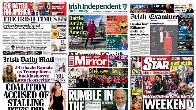 What The Papers Say: Saturday's Front Pages