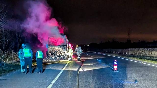 Bus Carrying Shelbourne Fans Catches Fire On M1 Near Dublin