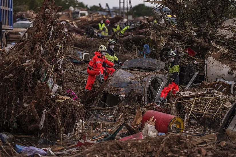 Rains In Barcelona Disrupt Rail As Troops Search For Flood Victims In Valencia