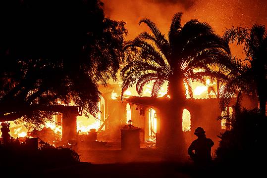 Thousands Ordered To Evacuate As Wildfire Burns Homes In California