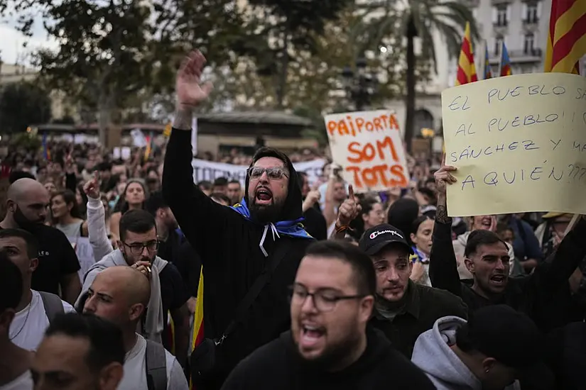 Protesters Demand The Resignation Of Valencia Leader Over Flood Response