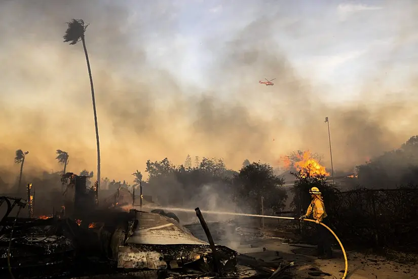 Firefighters Gain Ground On Calfornia Wildfire As Weather Conditions Improve