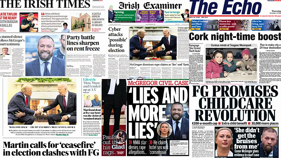 What The Papers Say: Thursday's Front Pages