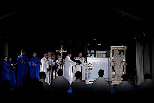 Virgin Mary Statue Returns To Notre Dame Cathedral Five Years After Fire