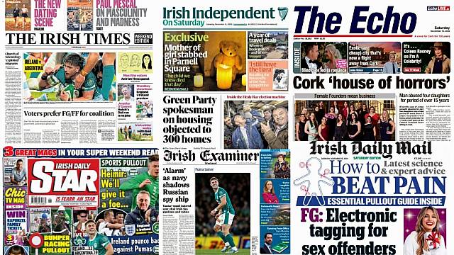 What The Papers Say: Saturday's Front Pages