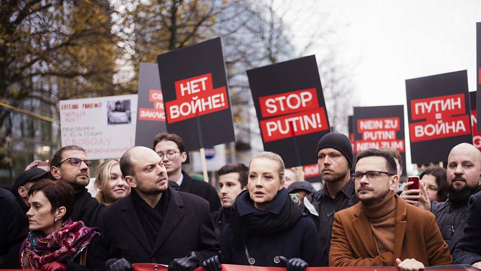 Putin Critics Lead March In Berlin Calling For End To War In Ukraine