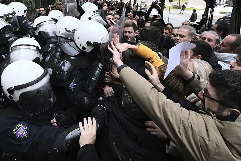 Skirmishes Erupt Between Serbian Police And Opposition Over Deadly Roof Collapse