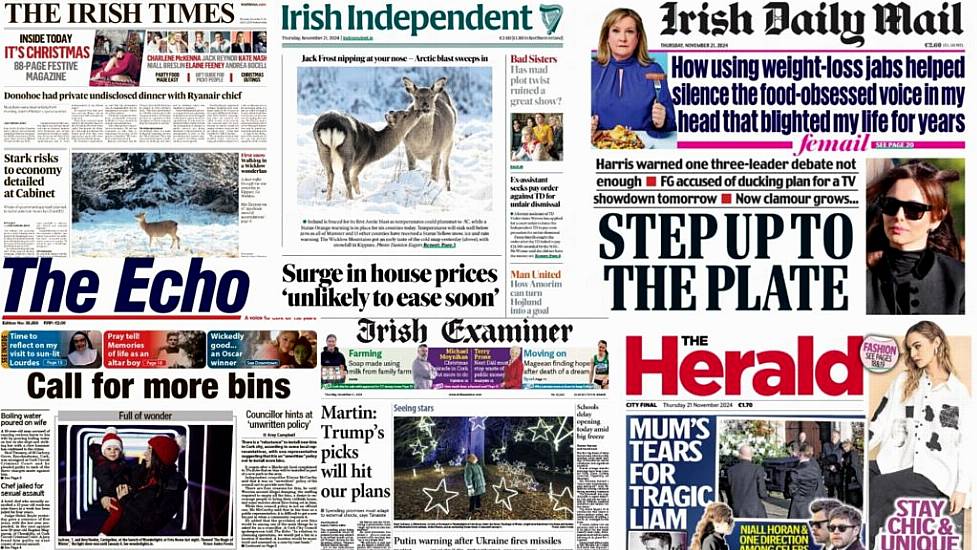 What The Papers Say: Thursday's Front Pages